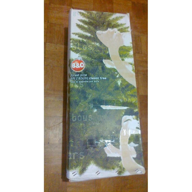 Christmas Tree xmas tree Artificial from B&Q. 6 feet tall Forest Pine green spruce