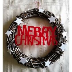NEW 2 CHRISTMAS WREATH DECORATIONS MODERN Twig Star 3 Felt Penguin Stockings 1 Pudding 2 Xmas Hanger