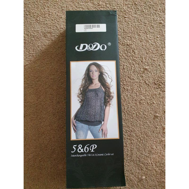 Interchangeable 5 and 6 in 1 ceramic curler set new in box