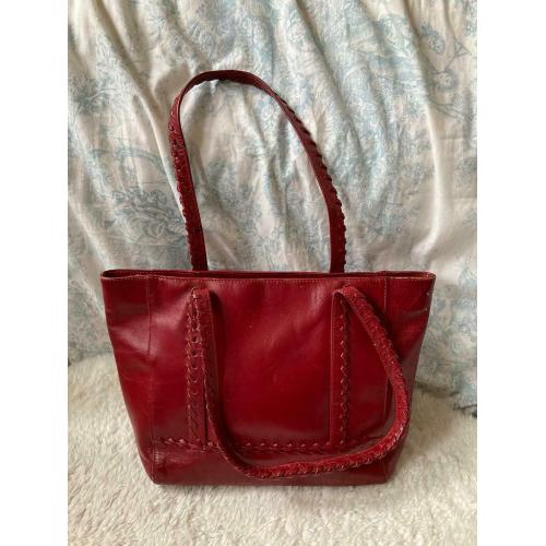 Vintage Red Leather Jane Shilton Bag