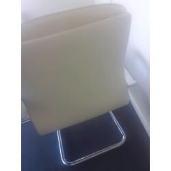 Cream leather executive office chairs