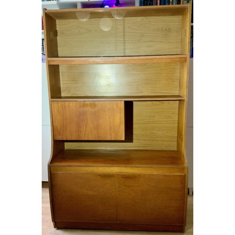 Xmas Sale !!!What a beauty, mid century tall cabinet with glass things and a secret past