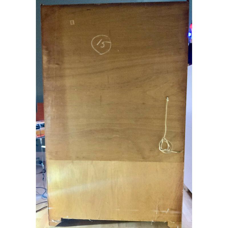 Xmas Sale !!!What a beauty, mid century tall cabinet with glass things and a secret past