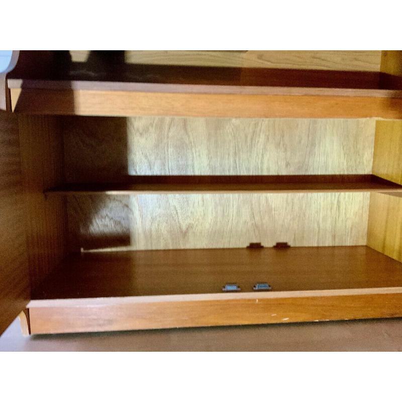 Xmas Sale !!!What a beauty, mid century tall cabinet with glass things and a secret past