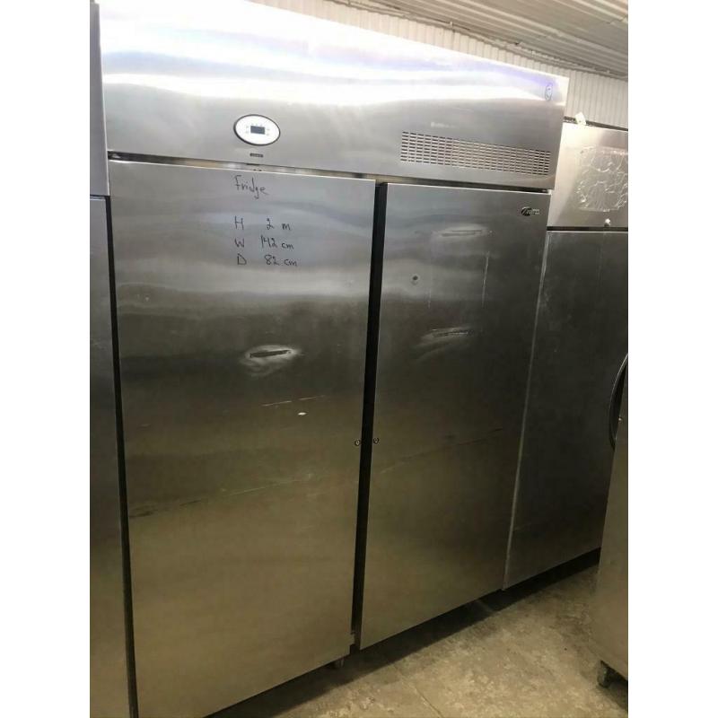 Commercial double door fridge for shop cafe restaurant takeaway pizza jshsha