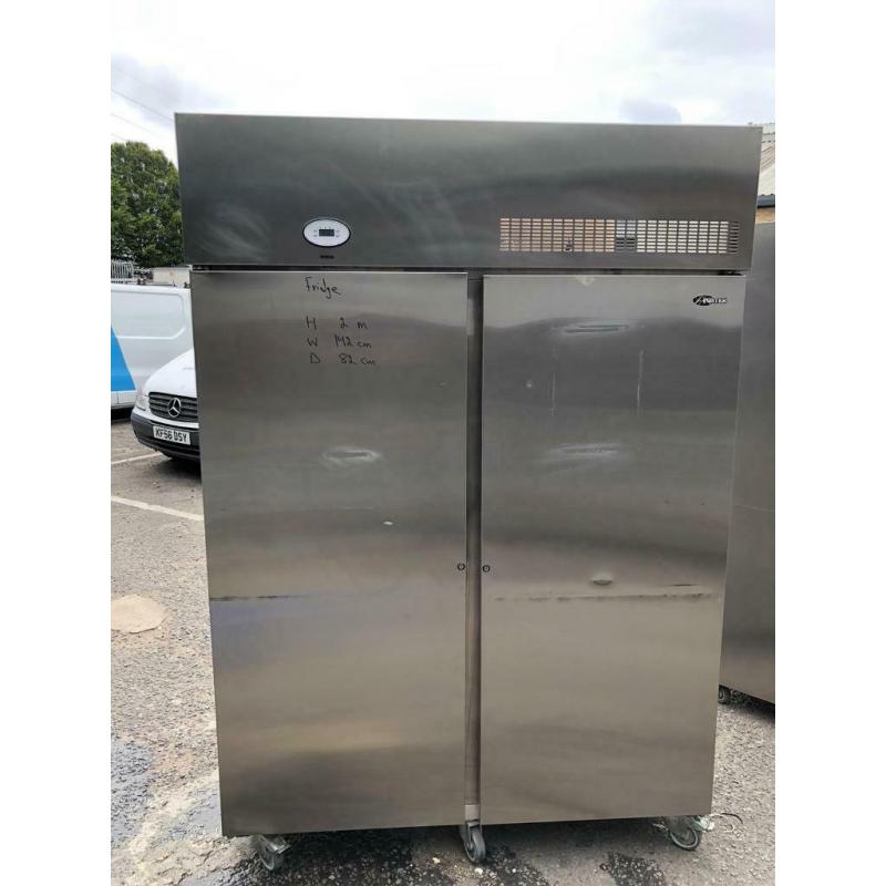 Commercial double door fridge for shop cafe restaurant takeaway pizza jshsha