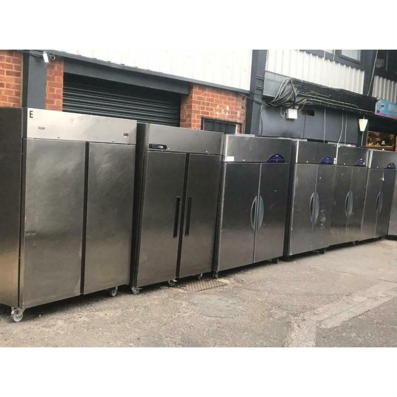Commercial double door fridge for shop cafe restaurant takeaway pizza jshsha