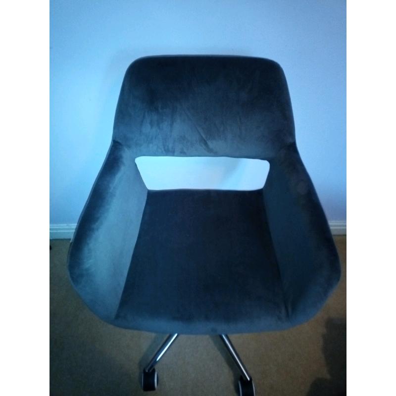 Grey fabric swivel chair