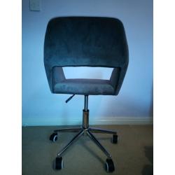 Grey fabric swivel chair