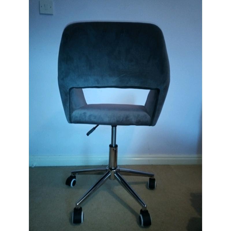 Grey fabric swivel chair
