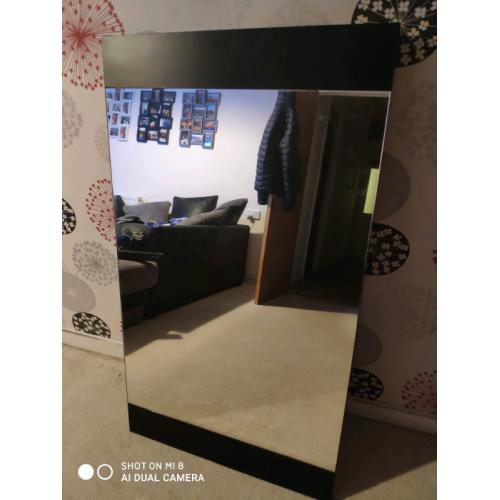 Large Black Mirror 125cm x 70cm