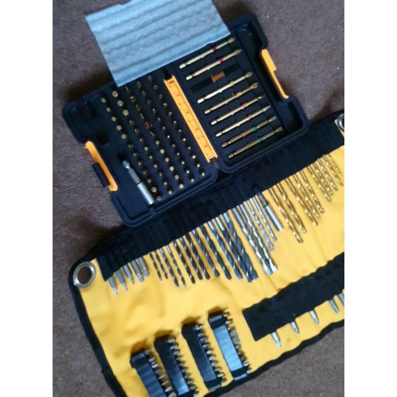 Drill Accessory Roll Mat Set and Box of Drill Bits