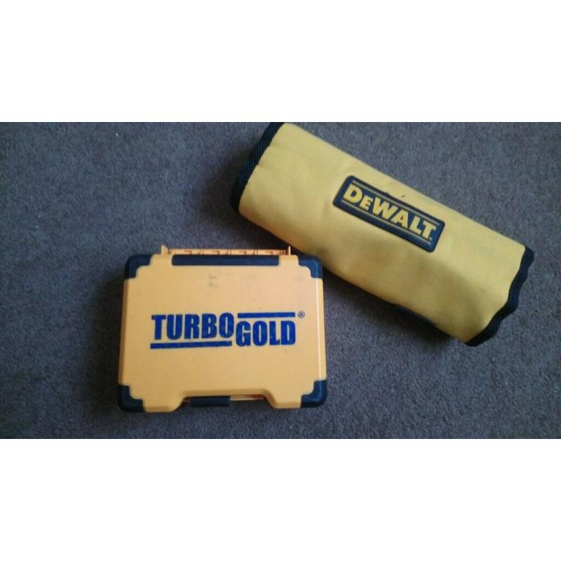 Drill Accessory Roll Mat Set and Box of Drill Bits