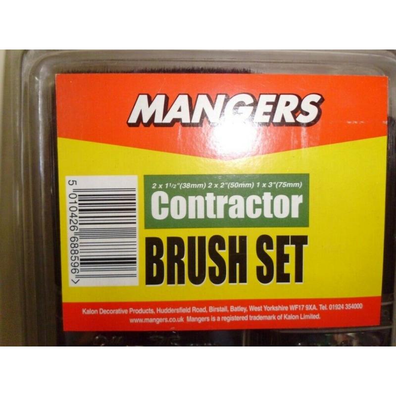 PACK OF 5 NEW PAINTBRUSHES BY MANGERS.