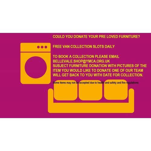 Could you donate furniture? Free collections daily YMCA Charity