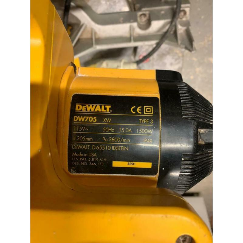 Dewalt mitre saw DW705 110v 305mm