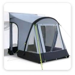 Kampa Leggera 220 porch air awning and carpet