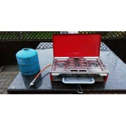 2 Burner Hob and Grill Camping Gaz Stove including Cylinder(empty)