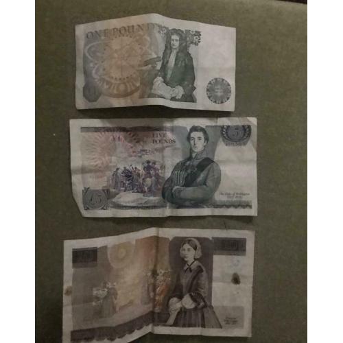 Now Sold)Rare collectable ?1 ?5 ?10 notes