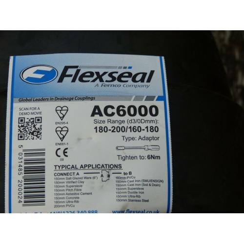 Flexseal Flexible UPVC - Clay Adaptor 180/200mm to 160/180mm