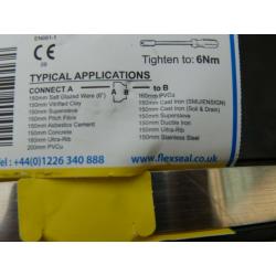 Flexseal Flexible UPVC - Clay Adaptor 180/200mm to 160/180mm