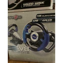 Ps2 sound wave and v8 racer. Thrust master joystick
