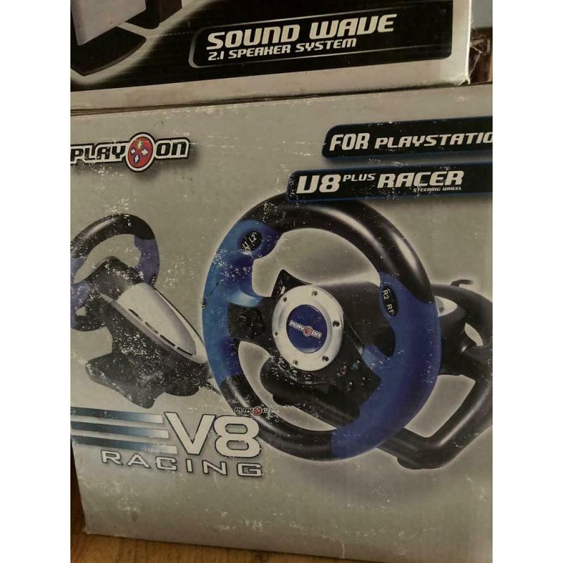 Ps2 sound wave and v8 racer. Thrust master joystick