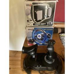 Ps2 sound wave and v8 racer. Thrust master joystick