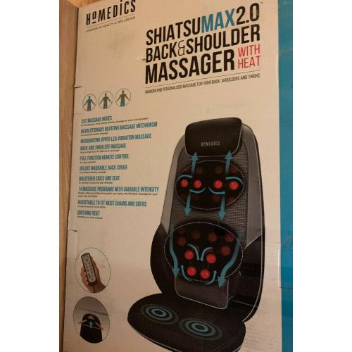 HoMedics ShiatsuMax 2.0 - Electric Heated Shiatsu Back & Shoulder Massager