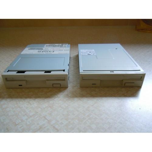 Two 3.5" Floppy Disk Drives + Blank Floppy Disks with Cases