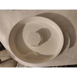 Tefel 3 Tier White Steamer Aqua Timer Used Condition.