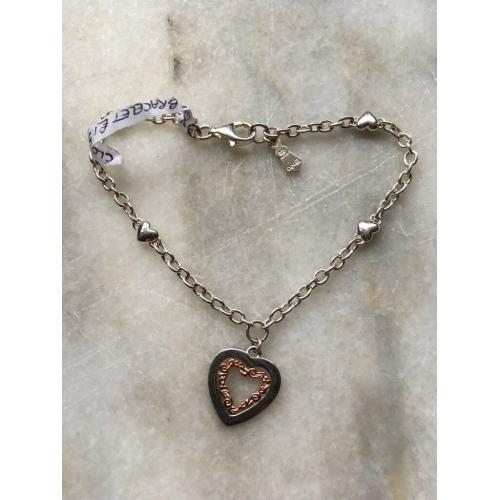 Clogau Welsh Rose Gold and Sterling Silver Tree of Life Heart Bracelet with original Clogau Box