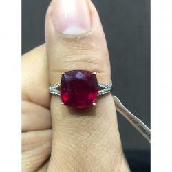Classic cushion cut Ruby Ring - 9CT Gold