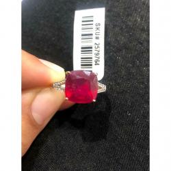 Classic cushion cut Ruby Ring - 9CT Gold