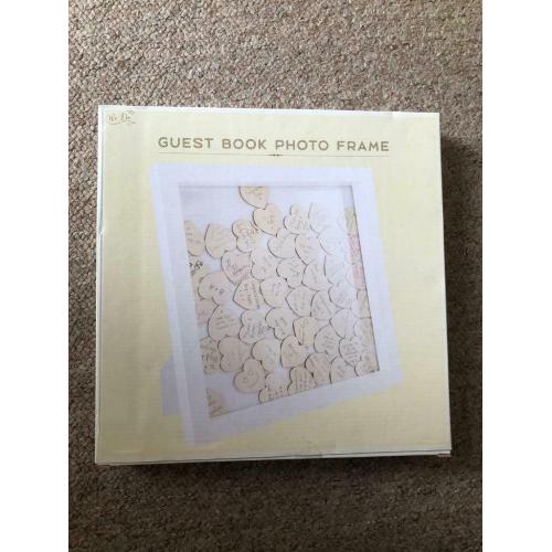 Small hearts guest book photo frame