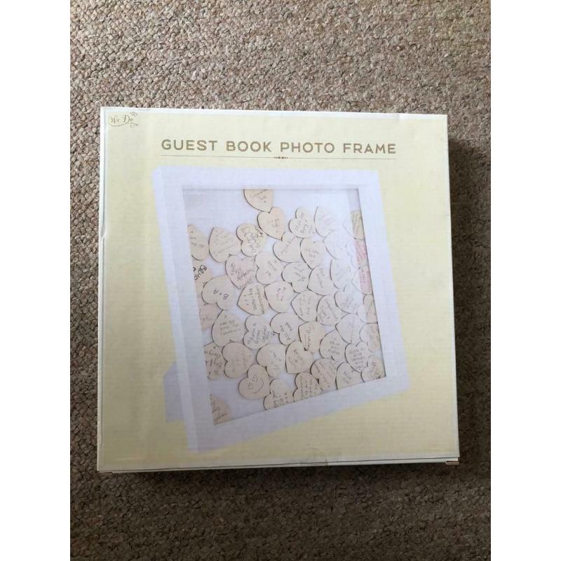 Small hearts guest book photo frame