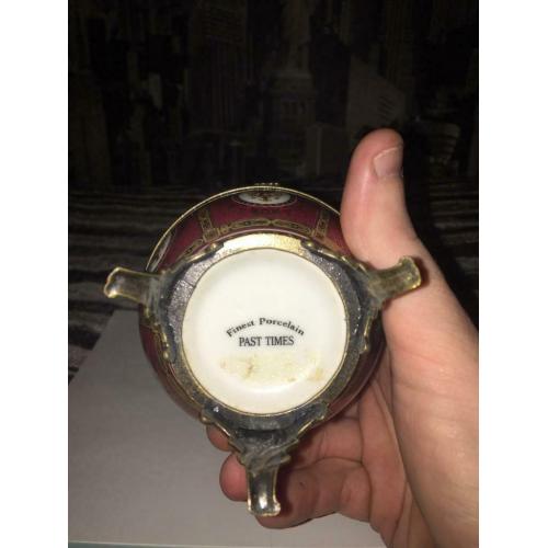 Past Times Porcelain Egg Trinket Box