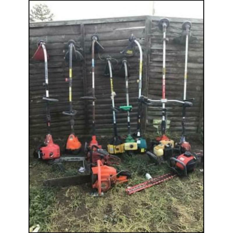 Job lot of hedge cutters and chain saws