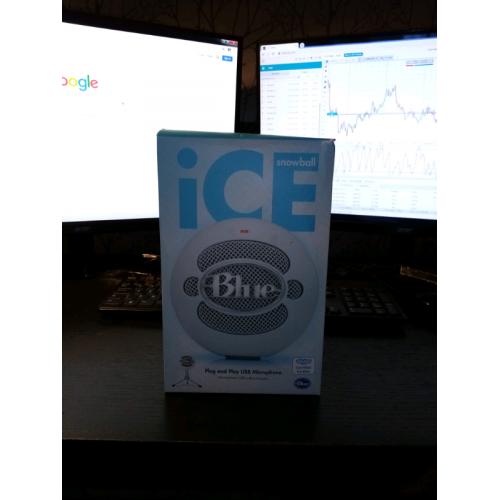 Ice snowball blue microphone