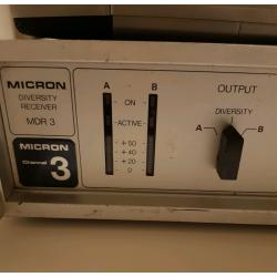Micron Diversity Receiver MDR 3 & MICRON TX503 Hend held Transmitter