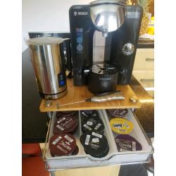 Bosh Tassimo with Brita Filter with extras (Stand and draw to store