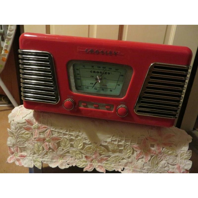 Crosley Red Record Player/Radio