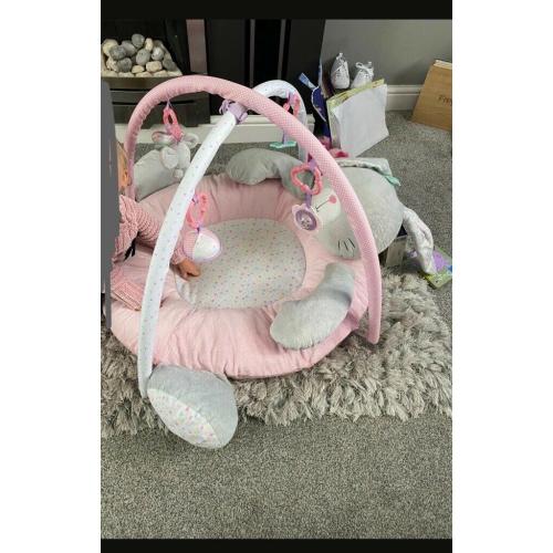 Pink Bunny Baby Play Mat