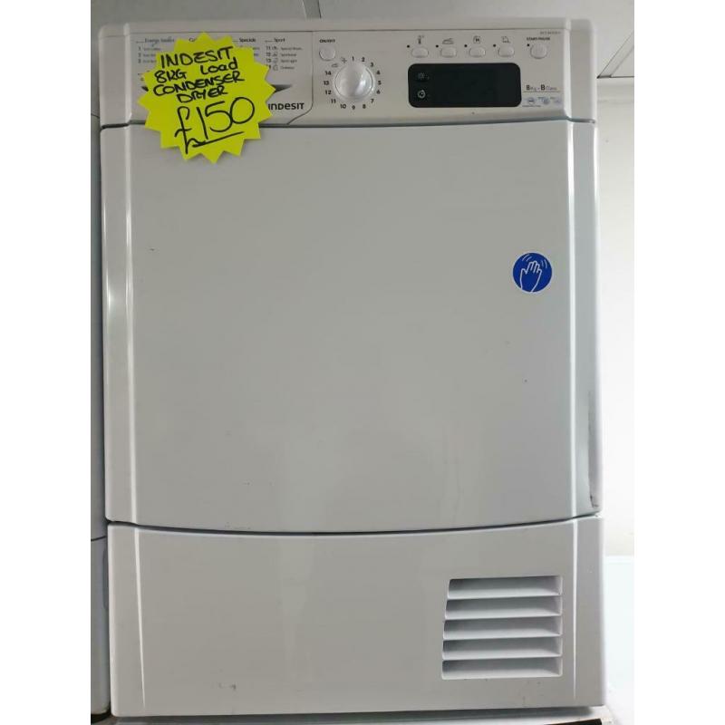 Indesit 8kg load condenser tumble dryer
