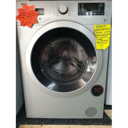 Silver ex display beko 7/5kg load washer and dryer