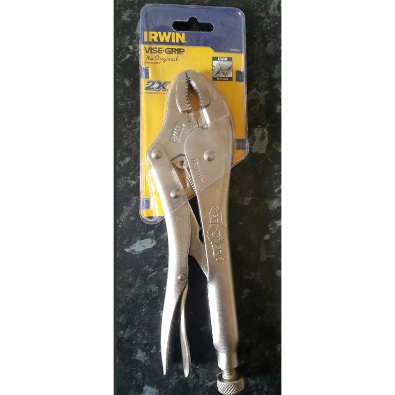Irwin Vise-grip Locking Pliers Curved Jaws Wrench Grips 10WR 250 mm T0
