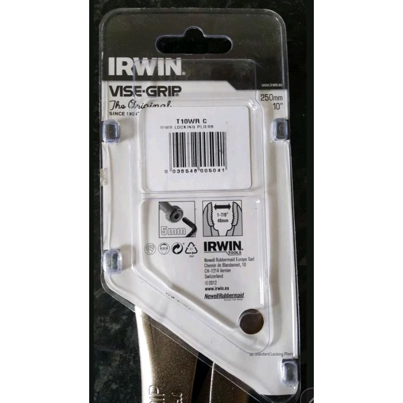 Irwin Vise-grip Locking Pliers Curved Jaws Wrench Grips 10WR 250 mm T0