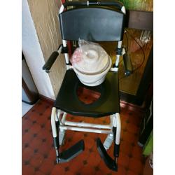 Disabled chair shower and commode