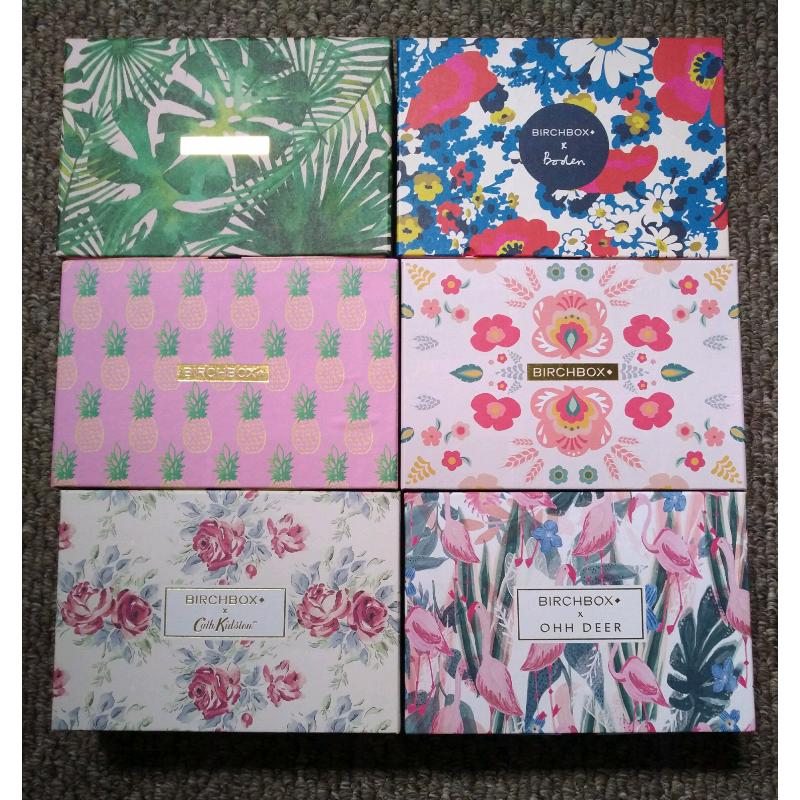 Birchboxes in various designs ?1.00 each