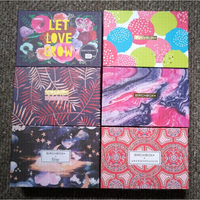 Birchboxes in various designs ?1.00 each